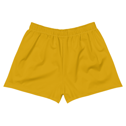 Michigan Upper Peninsula Athletic Shorts (w/ UP USA Flag Outline) | Women's - Gold