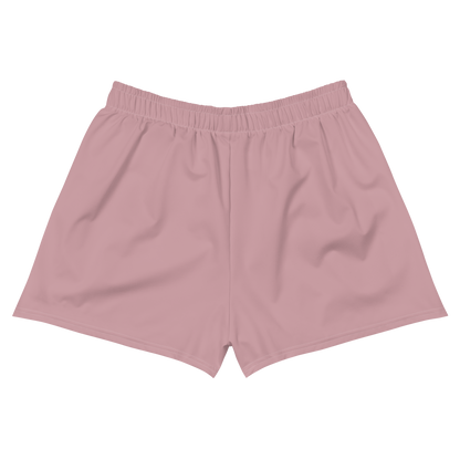 Michigan Upper Peninsula Athletic Shorts (w/ UP USA Flag Outline) | Women's - Cherry Blossom Pink