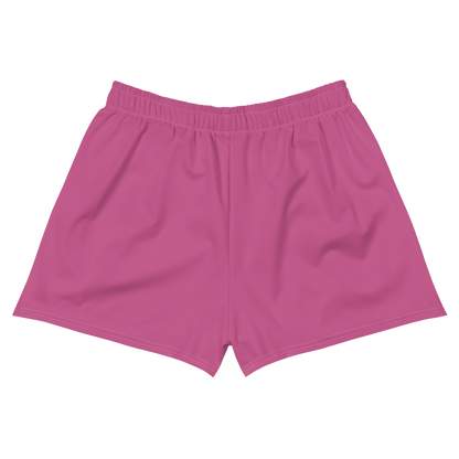 Michigan Upper Peninsula Athletic Shorts (w/ UP USA Flag Outline) | Women's - Apple Blossom Pink