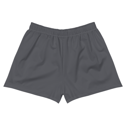 Michigan Upper Peninsula Athletic Shorts (w/ UP USA Flag) | Women's - Iron Ore Grey