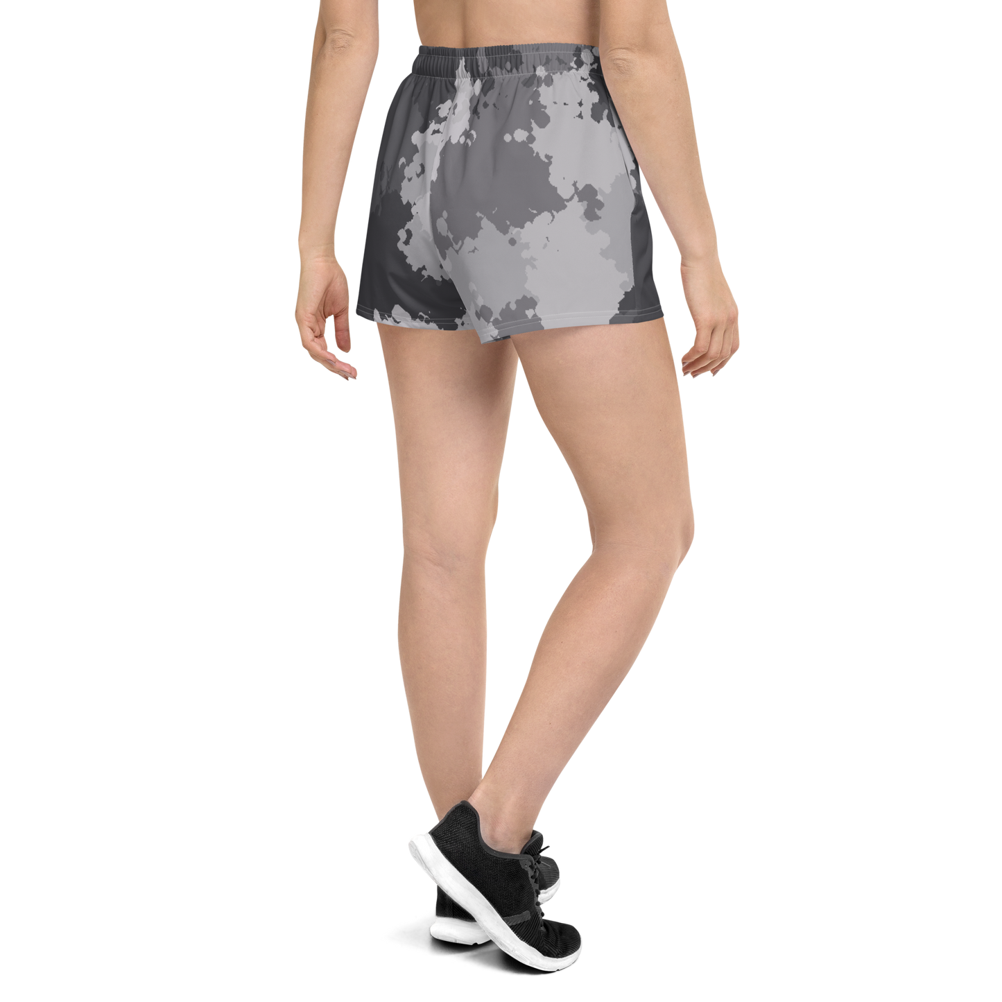 Michigan Upper Peninsula Athletic Shorts (w/ UP USA Flag) | Women's - Iron Ore Camo