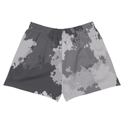 Michigan Upper Peninsula Athletic Shorts (w/ UP USA Flag) | Women's - Iron Ore Camo