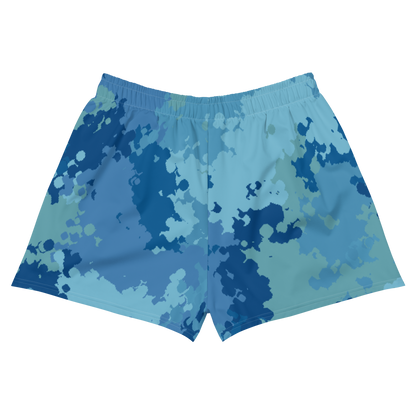 Michigan Upper Peninsula Athletic Shorts (w/ UP USA Flag) | Women's - Great Lakes Camo