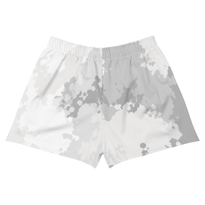 Michigan Upper Peninsula Athletic Shorts (w/ UP USA Flag) | Women's - Snow Camo