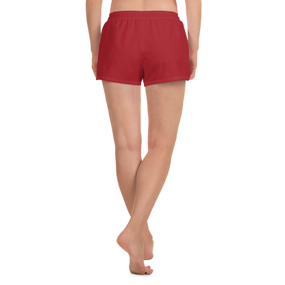 Michigan Upper Peninsula Athletic Shorts (w/ UP USA Flag Outline) | Women's - Thimbleberry Red