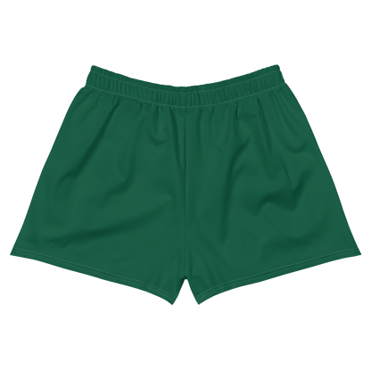 Michigan Upper Peninsula Athletic Shorts (w/ UP USA Flag Outline) | Women's - Superior Green