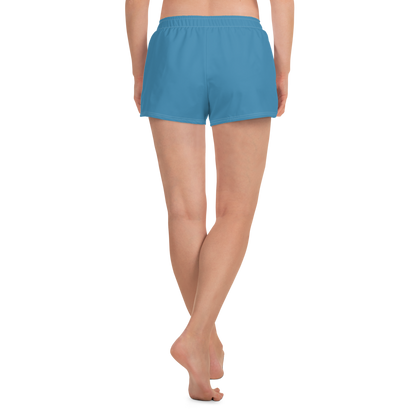 Michigan Upper Peninsula Athletic Shorts (w/ UP Outline) | Women's - Lake Michigan Blue