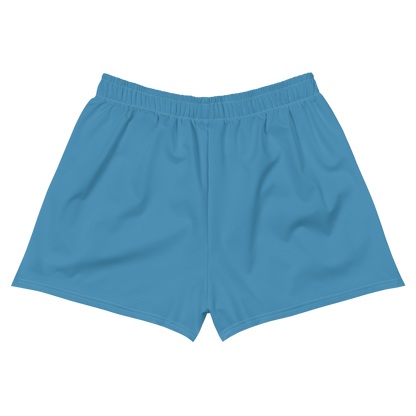 Michigan Upper Peninsula Athletic Shorts (w/ UP Outline) | Women's - Lake Michigan Blue