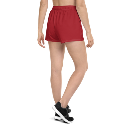 Michigan Upper Peninsula Athletic Shorts (w/ UP Outline) | Women's - Thimbleberry Red