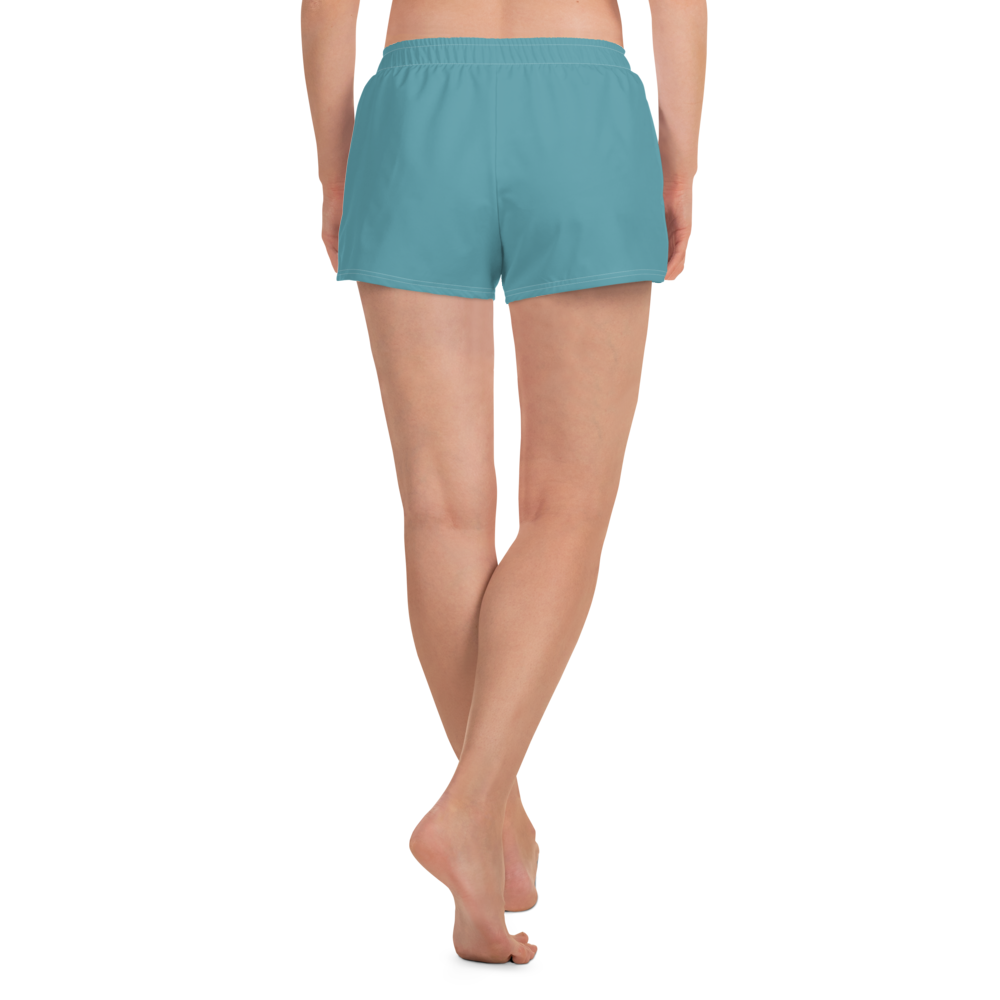 Michigan Upper Peninsula Athletic Shorts (w/ UP Outline) | Women's - Lake Huron Blue