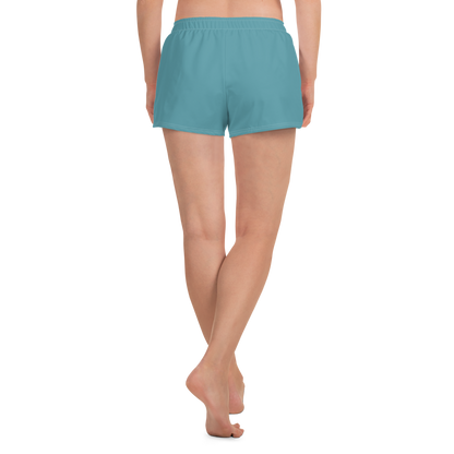 Michigan Upper Peninsula Athletic Shorts (w/ UP Outline) | Women's - Lake Huron Blue