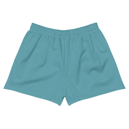 Michigan Upper Peninsula Athletic Shorts (w/ UP Outline) | Women's - Lake Huron Blue