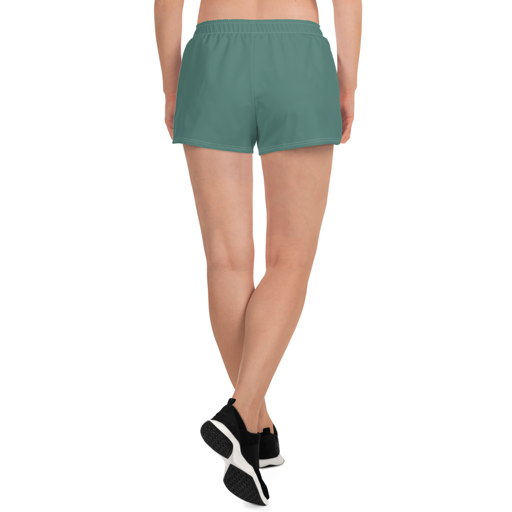 Michigan Upper Peninsula Athletic Shorts (w/ UP Outline) | Women's - Copper Green