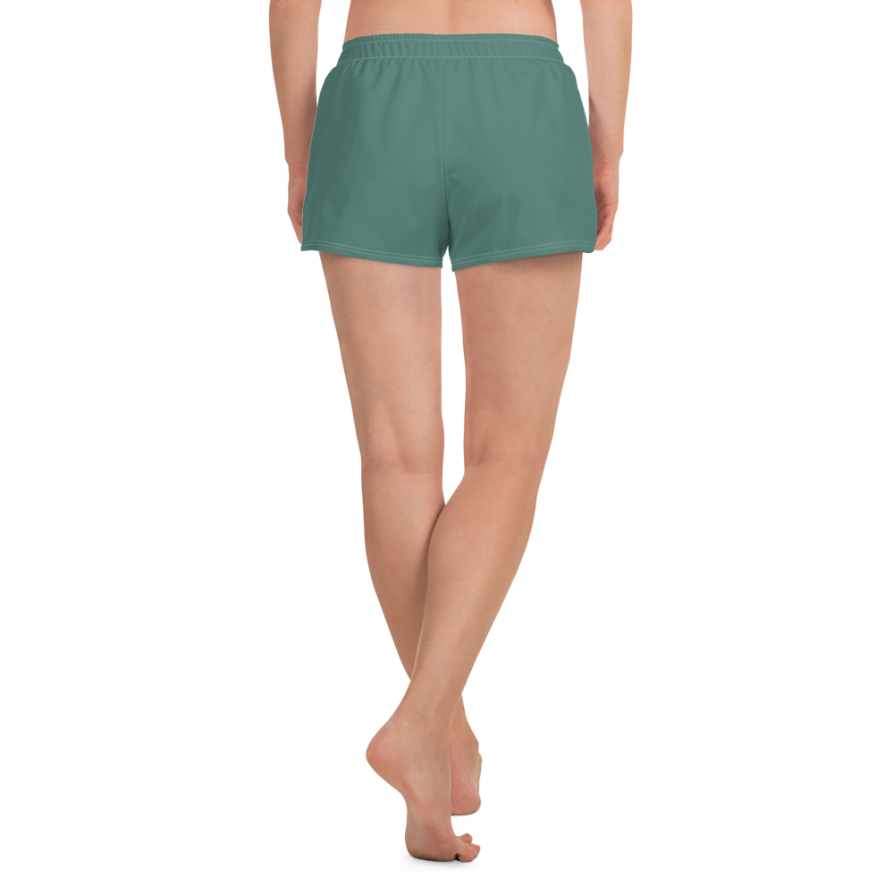 Michigan Upper Peninsula Athletic Shorts (w/ UP Outline) | Women's - Copper Green