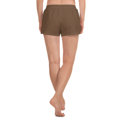 Michigan Upper Peninsula Athletic Shorts (w/ UP Outline) | Women's - Coffee Color