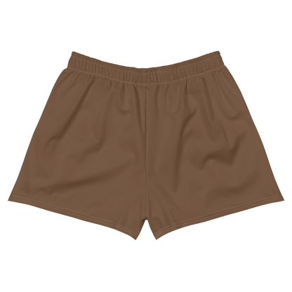 Michigan Upper Peninsula Athletic Shorts (w/ UP Outline) | Women's - Coffee Color