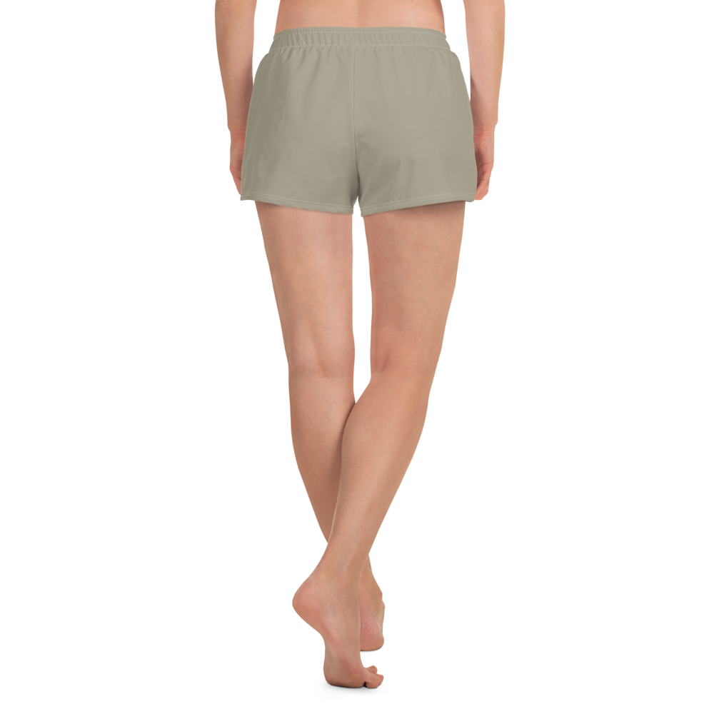 Michigan Upper Peninsula Athletic Shorts (w/ UP Outline) | Women's - Petoskey Stone Beige