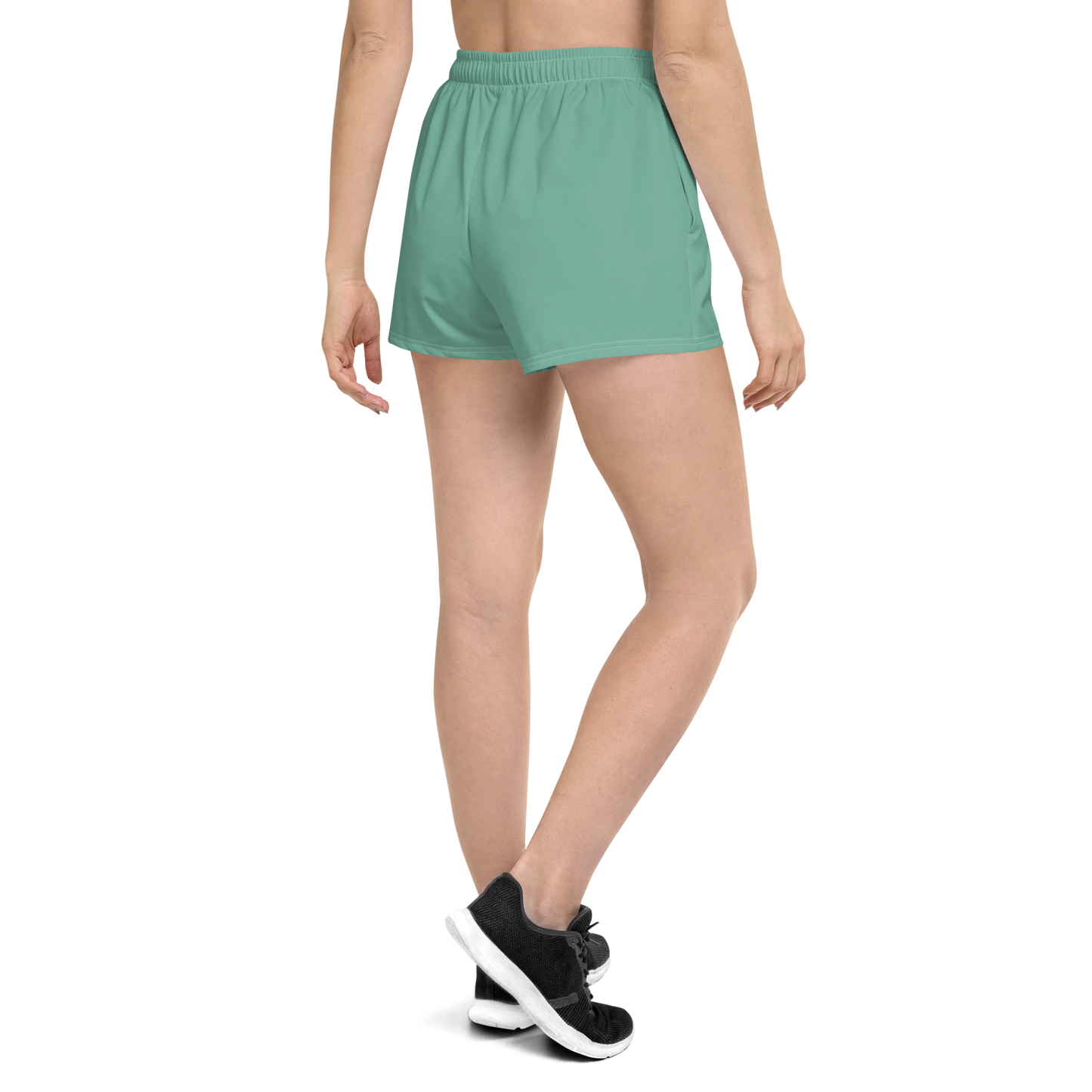 Michigan Upper Peninsula Athletic Shorts (w/ UP Outline) | Women's - Metallic Mint Green