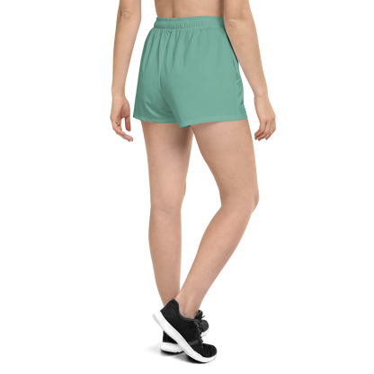 Michigan Upper Peninsula Athletic Shorts (w/ UP Outline) | Women's - Metallic Mint Green