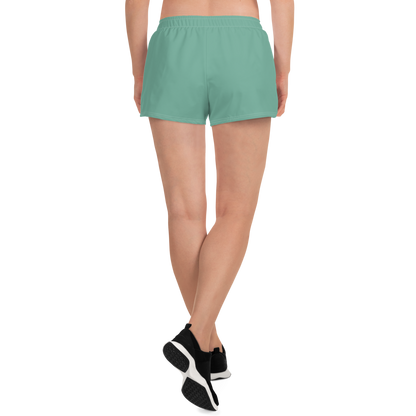 Michigan Upper Peninsula Athletic Shorts (w/ UP Outline) | Women's - Metallic Mint Green