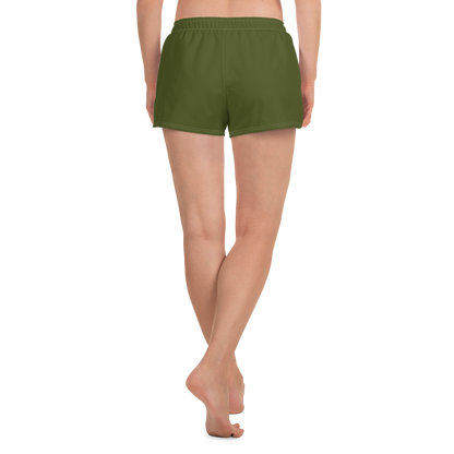 Michigan Upper Peninsula Athletic Shorts (w/ UP Outline) | Women's - Army Green