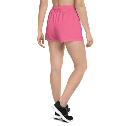 Michigan Upper Peninsula Athletic Shorts (w/ UP Outline) | Women's - Rhodochrosite Pink