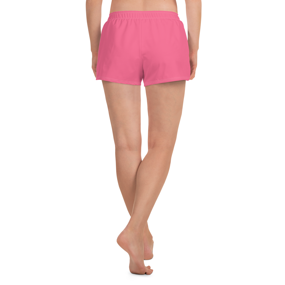 Michigan Upper Peninsula Athletic Shorts (w/ UP Outline) | Women's - Rhodochrosite Pink