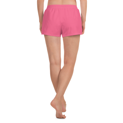 Michigan Upper Peninsula Athletic Shorts (w/ UP Outline) | Women's - Rhodochrosite Pink