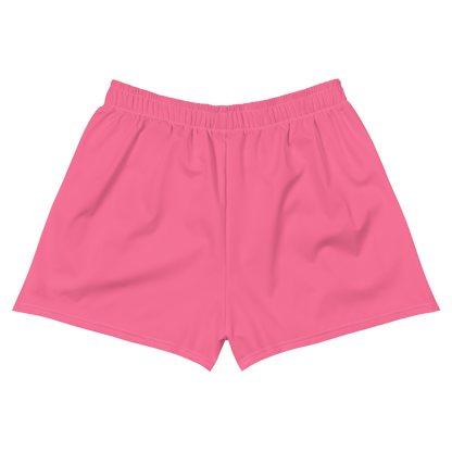 Michigan Upper Peninsula Athletic Shorts (w/ UP Outline) | Women's - Rhodochrosite Pink