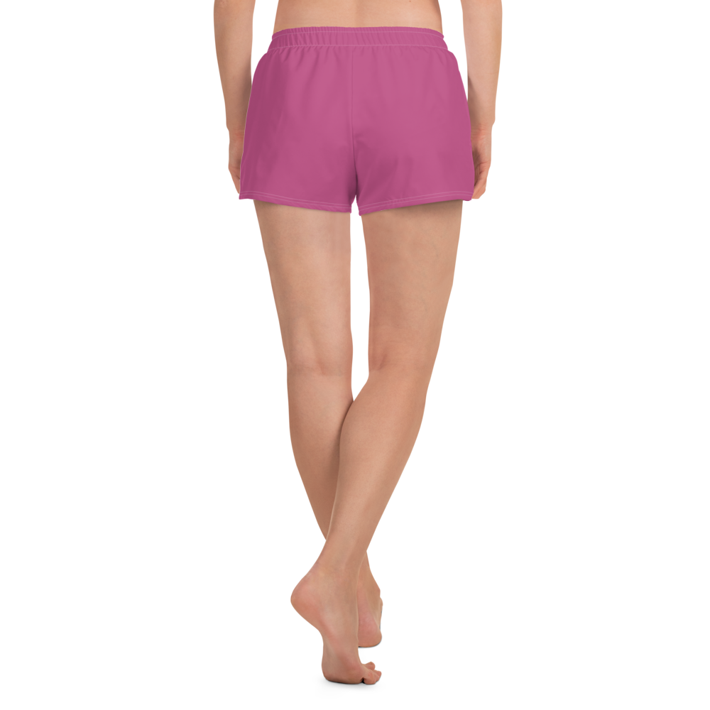 Michigan Upper Peninsula Athletic Shorts (w/ UP Outline) | Women's - Apple Blossom Pink