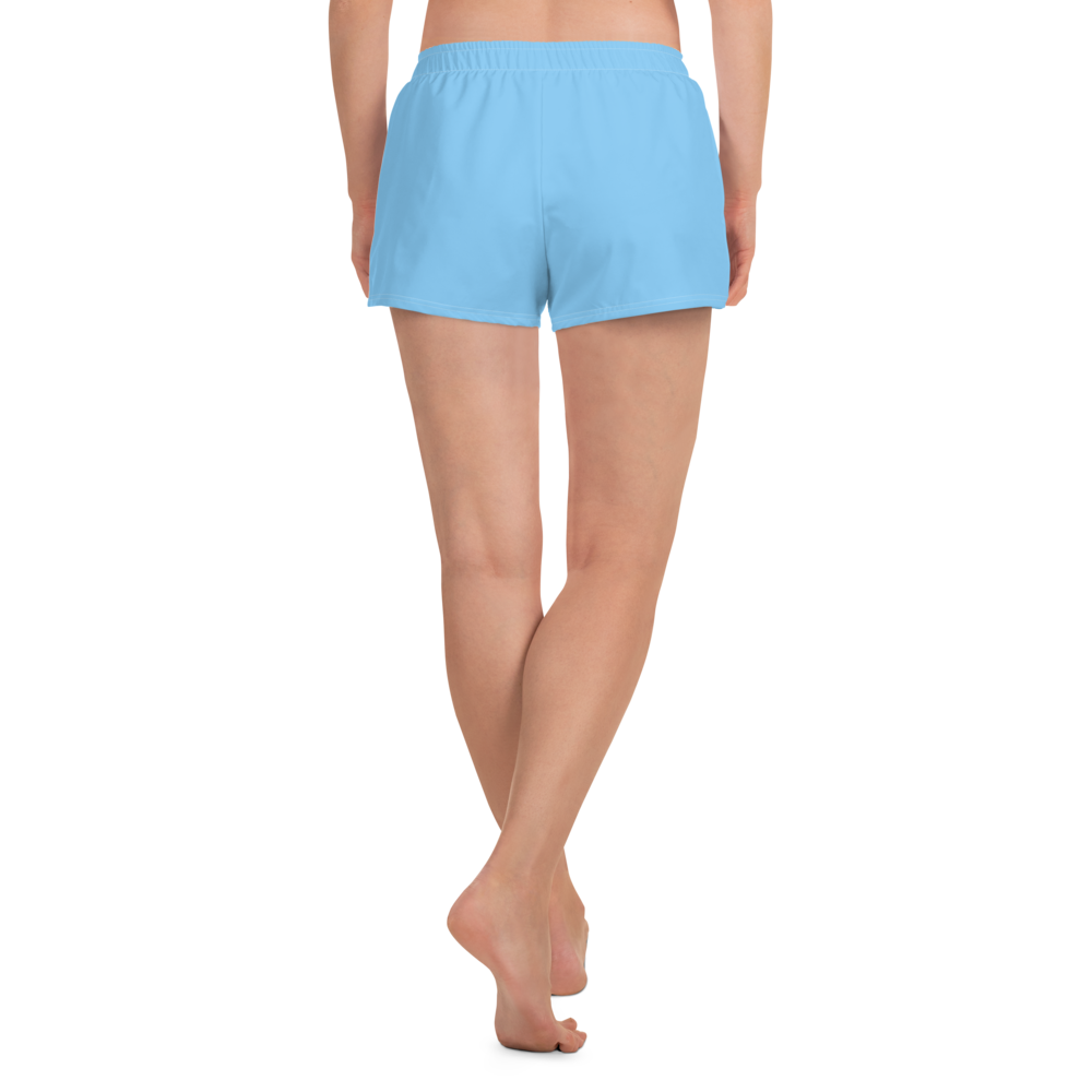 Michigan Upper Peninsula Athletic Shorts (w/ UP Outline) | Women's - Azure