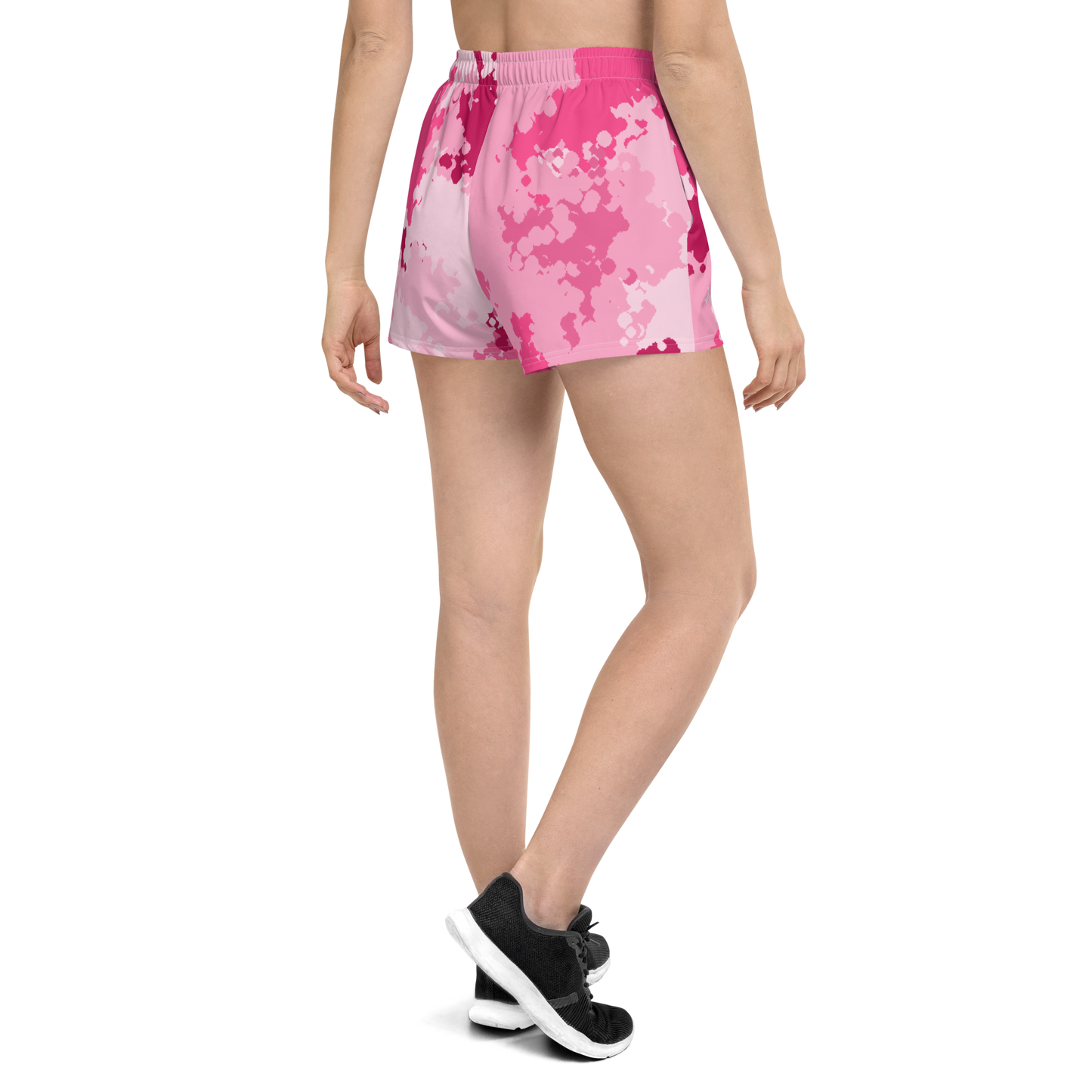 Michigan Upper Peninsula Athletic Shorts (w/ UP Outline) | Women's - Pink Camo