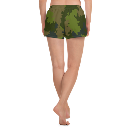 Michigan Upper Peninsula Athletic Shorts (w/ UP Outline) | Women's - Woodland Camo