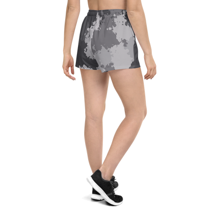 Michigan Upper Peninsula Athletic Shorts (w/ UP Outline) | Women's - Iron Ore Camo