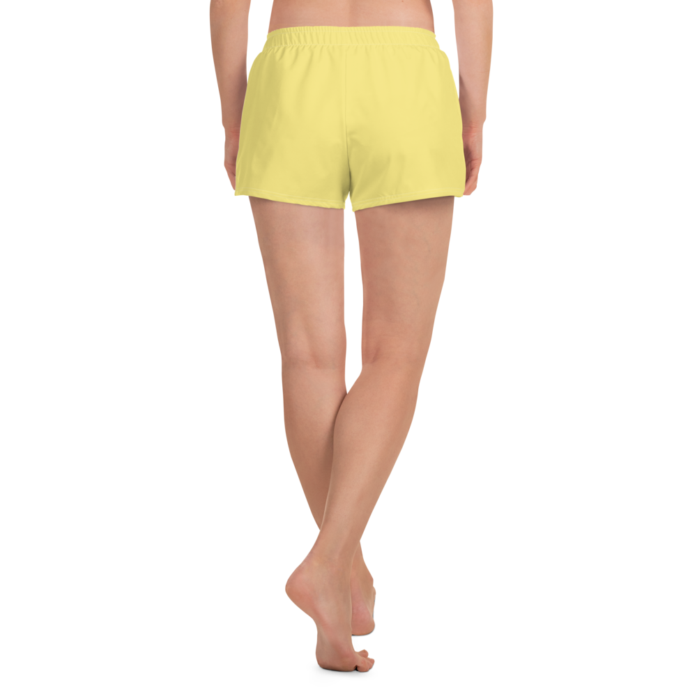 Michigan Upper Peninsula Athletic Shorts (w/ UP Outline) | Women's - Cherry Yellow