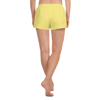 Michigan Upper Peninsula Athletic Shorts (w/ UP Outline) | Women's - Cherry Yellow