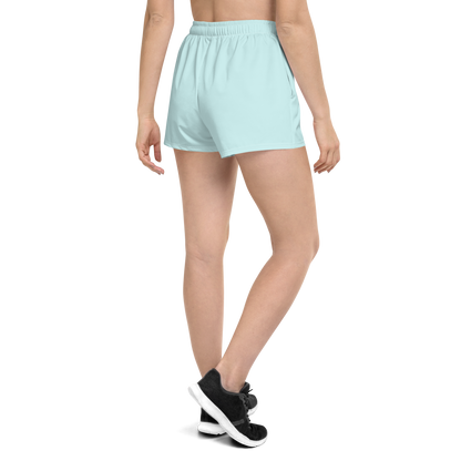 Michigan Upper Peninsula Athletic Shorts (w/ UP Outline) | Women's - Cyan