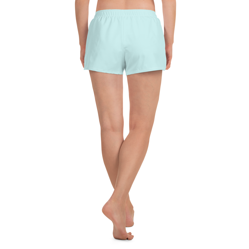 Michigan Upper Peninsula Athletic Shorts (w/ UP Outline) | Women's - Cyan