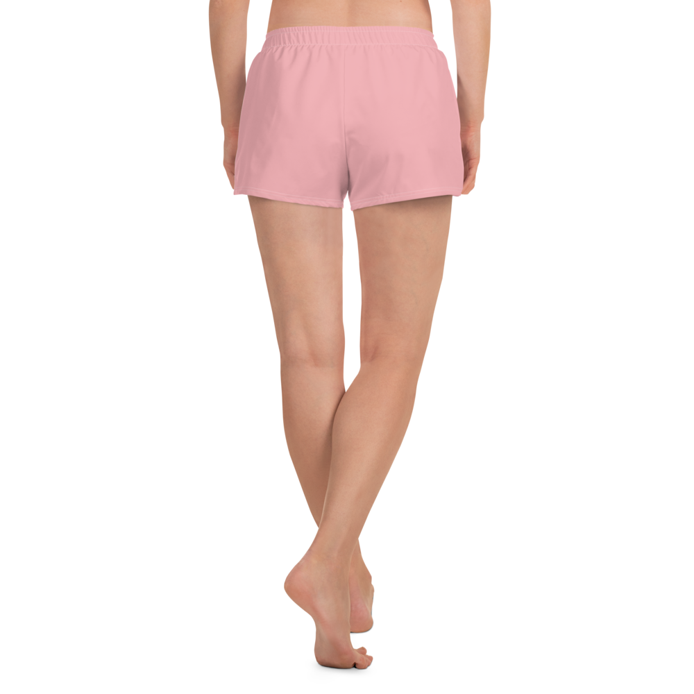 Michigan Upper Peninsula Athletic Shorts (w/ UP Outline) | Women's - Strawberry Pink