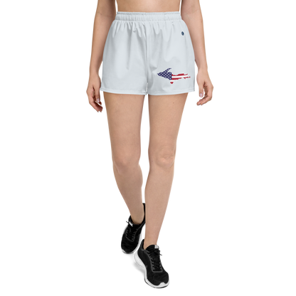 Michigan Upper Peninsula Athletic Shorts (w/ UP USA Flag) | Women's - Gossy White