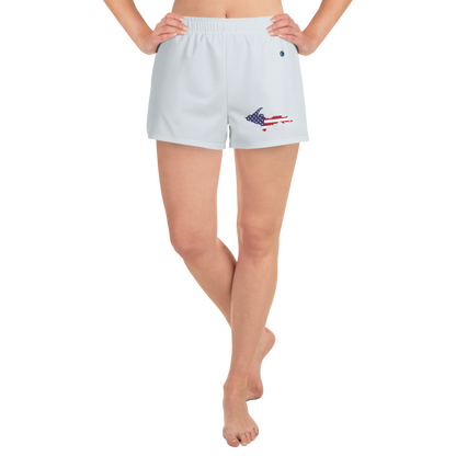 Michigan Upper Peninsula Athletic Shorts (w/ UP USA Flag) | Women's - Gossy White