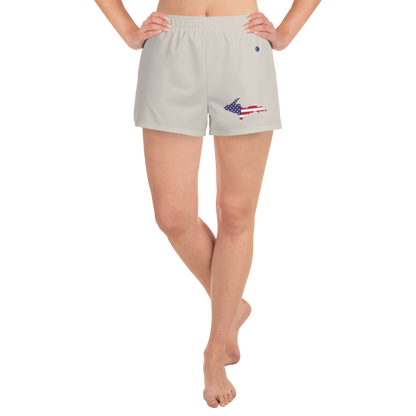 Michigan Upper Peninsula Athletic Shorts (w/ UP USA Flag) | Women's - Canvas Color