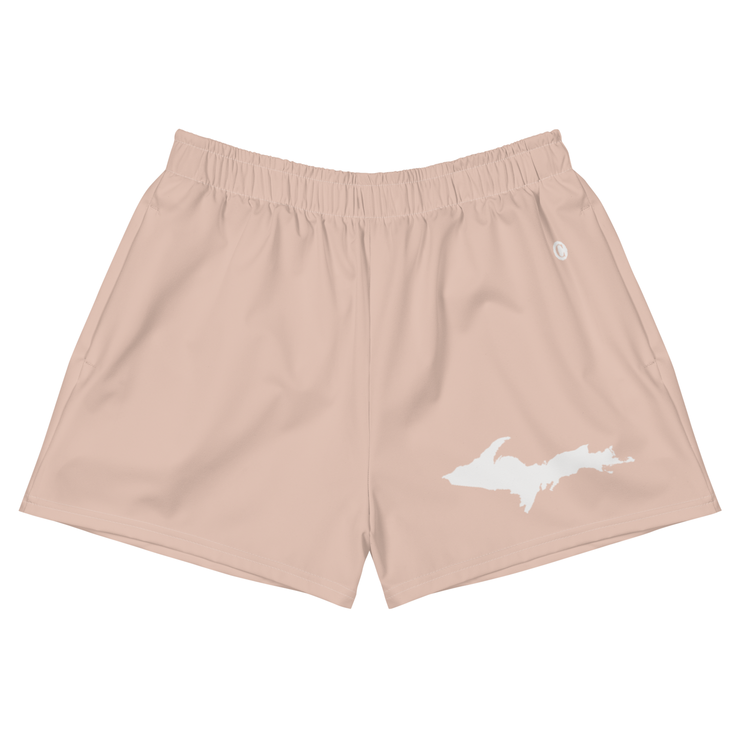 Michigan Upper Peninsula Athletic Shorts (w/ UP Outline) | Women's - Rose Gold