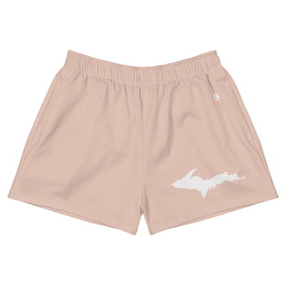 Michigan Upper Peninsula Athletic Shorts (w/ UP Outline) | Women's - Rose Gold