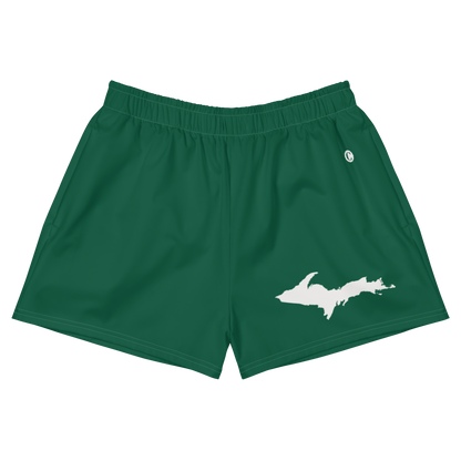 Michigan Upper Peninsula Athletic Shorts (w/ UP Outline) | Women's - Superior Green