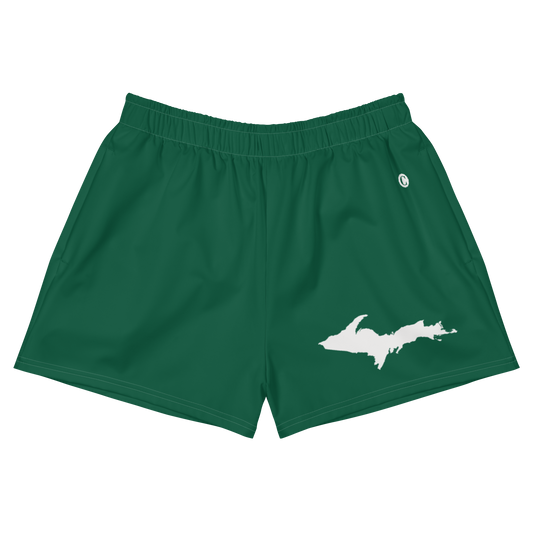 Michigan Upper Peninsula Athletic Shorts (w/ UP Outline) | Women's - Superior Green