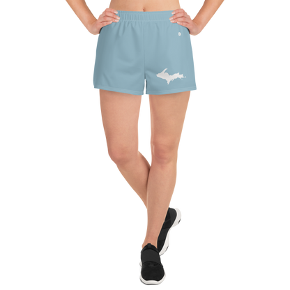 Michigan Upper Peninsula Athletic Shorts (w/ UP Outline) | Women's - Opal Blue