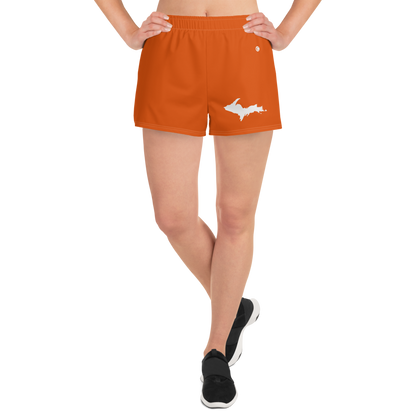 Michigan Upper Peninsula Athletic Shorts (w/ UP Outline) | Women's - Maple Leaf Orange