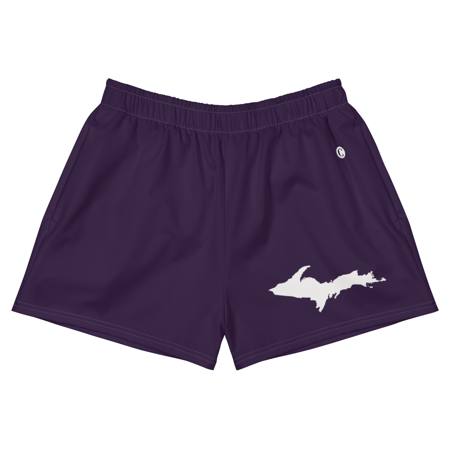 Michigan Upper Peninsula Athletic Shorts (w/ UP Outline) | Women's - Blackcurrant