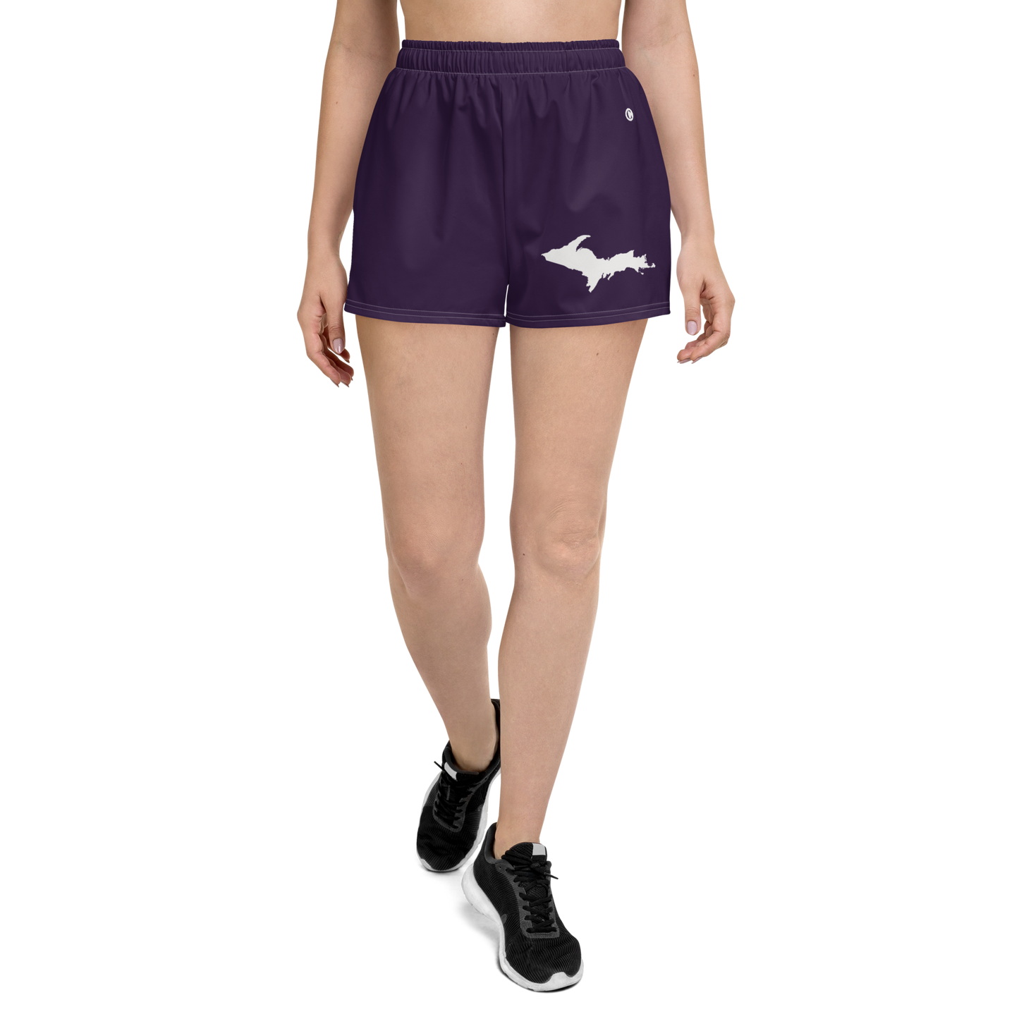 Michigan Upper Peninsula Athletic Shorts (w/ UP Outline) | Women's - Blackcurrant